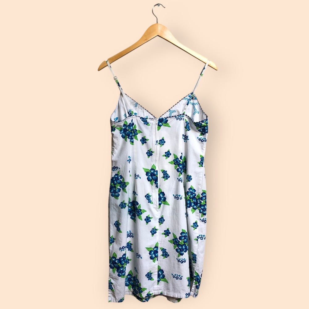 Vintage 90s Y2K ROXY Quiksilver Hawaiian Floral Print Summer Dress Women Large - Picture 6 of 10